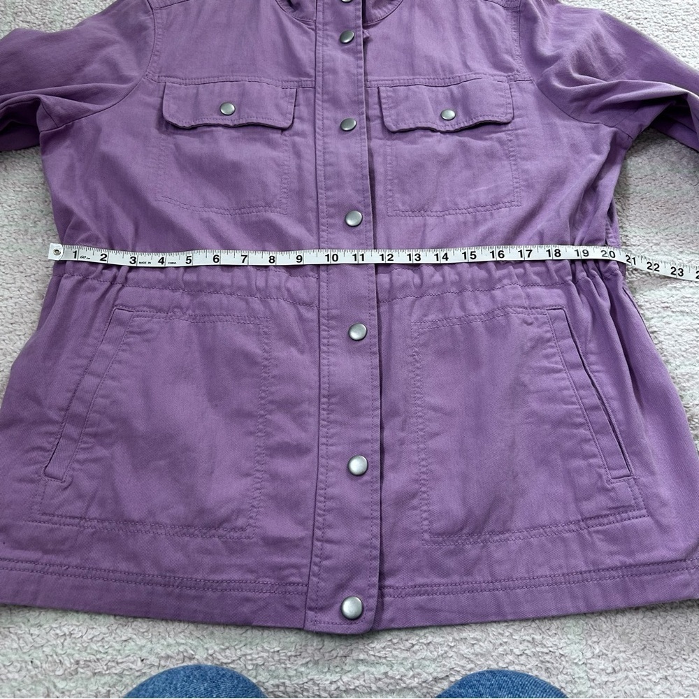 GAP Pastel Lilac Purple Utility Jacket Size XL Spring Easter 100% Cotton - Picture 7 of 15